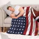 Football Blanket for Boys Adults,Soft Flannel Sports Throw Blanket with American Flag Print for Men,Football Blanket Gifts for Football Players/Lovers for Couch Bed Sofa Home Decor 50"x60"