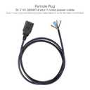 2 x 2 Pcs USB A Male & Female Plug Aluminum Foil Shielded Twisted Pair Bare Wire Open End Cable 6.6Ft(200cm) 4 + 1cores Power and Data Transmission Pigtail Repair Tin on The Tail Cable Cord