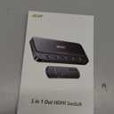 Acer HDMI Switch 5 in 1 Out [4K@60Hz, HDMI 2.0, HDCP 2.3, HDR] Switcher with Remote, Supports DTS, Dolby, Work for PS5/Xbox/Switch/Roku/TV Stick/Projector