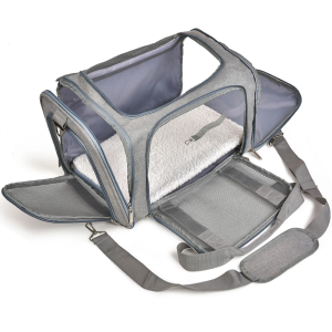 Pet Carrying Bag - Cat Travel Carrier, Soft Pet Bag | Lightweight and Sturdy Cat Transport Bag with Secure Zippers, Reinforced Shoulder Strap, Airline Approved for Easy Storage Long Journeys