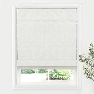 LazBlinds Cordless Roman Shades for Windows, Blackout Room Darkening Thermal Insulated Window Blinds, Lightweight Fabric Blinds for Indoor Windows, 37" W x 60" H, Off White