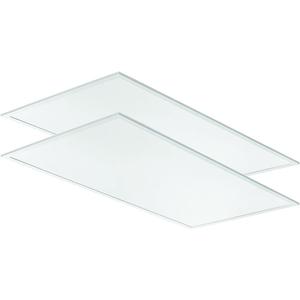 Lithonia Lighting CPX 2x4 LED Flat Panel Light, 2 ft. x 4 ft. LED Light Panel, Ceiling Lighting Fixture for Shop Lighting, 4000 Lumens, 4000K Cool White, Non-Dimming, Smooth Satin Lens, 2-Pack