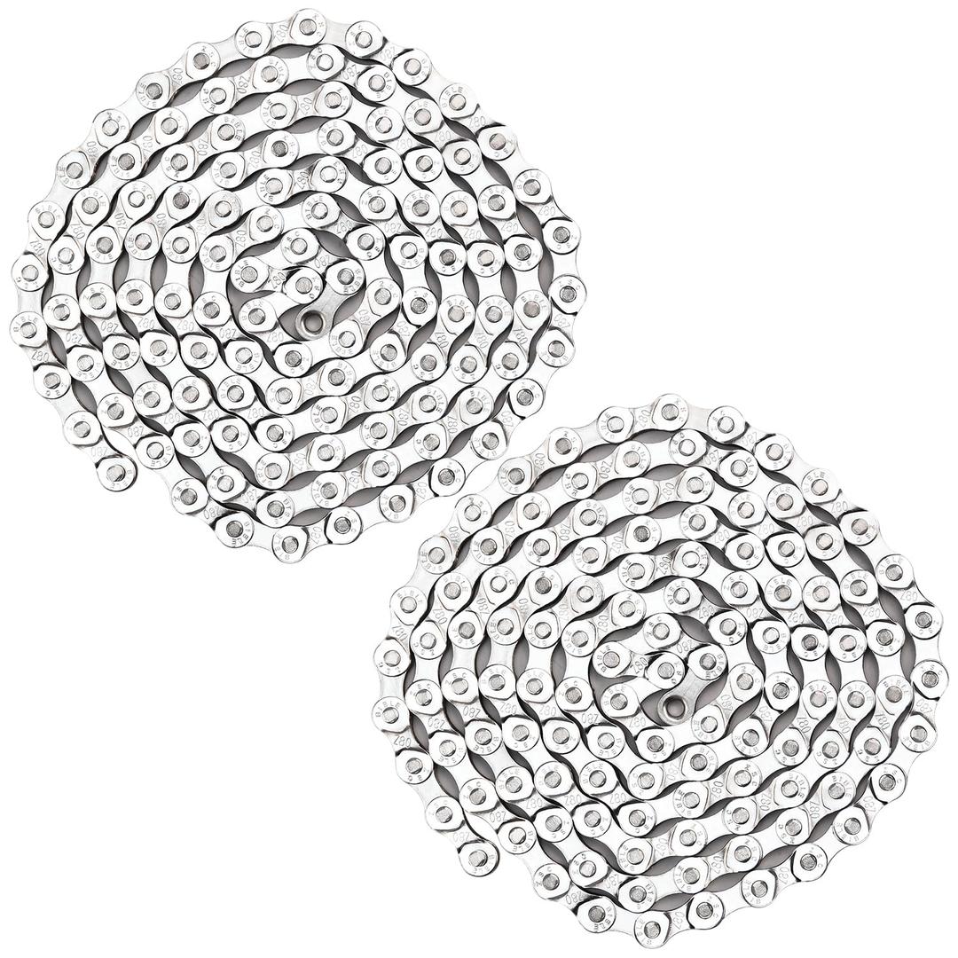 2 Sets 6/7/8 Speed Bike Chain, Bike Chain for Road Mountain Racing Cycling