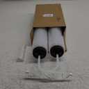 Domensi 2 Pack 1 Liter Sports Water Bottle with Long Straw Hockey Lacrosse 34 Oz Water Bottle Easy Squeeze Plastic Use with Sport Helmet in Football Baseball(Translucent,No Printed)