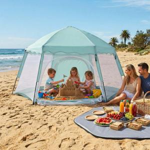 Porayhut Large Pop Up Play Tent for Kids, 78" Instant Toddler Playhouse with Removable Floor & UV50+ Sun Shade, 360° Mesh Mosquito-Free Tent for Indoor Outdoor Beach Backyard, Fits 4 Kids, 235,558.4 cubic inches