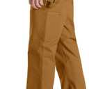 Carhartt Men's Relaxed Straight Rugged Flex Duck Dungaree (Brown, L)