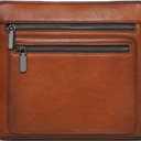 COOLCY Genuine Leather Crossbody Bags for Women Purses and Handbags for Ladies with Multiple Pockets Shoulder Satchel Bag (Brown)