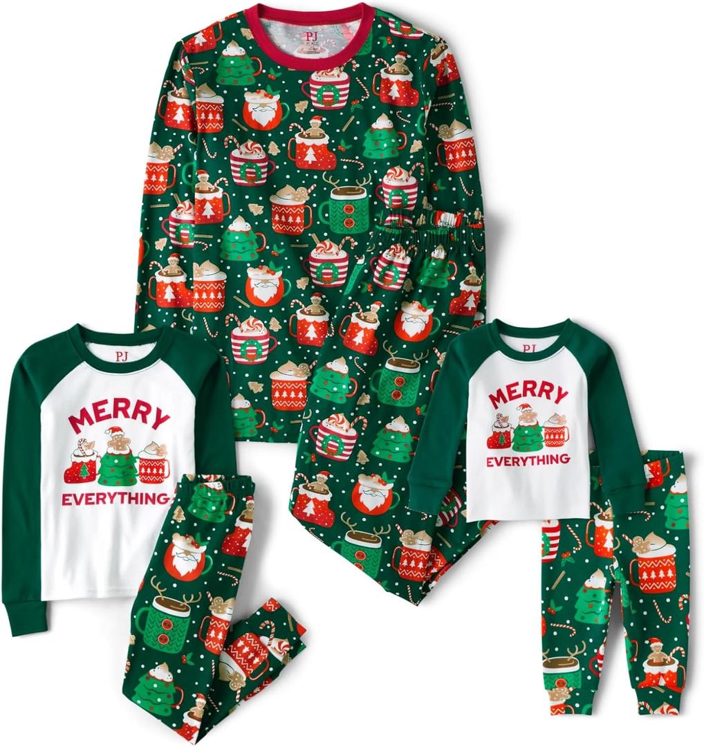 The Children's Place unisex-baby Family Matching, Christmas and Holiday Pajama Sets, Cotton (XLarge (ADULT))