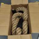 Climbing Rope Gym Workout - 10FT Heavy Duty Jute Thick Ropes for Adults Strength Training Outdoor Tree Swing Indoor Home Fitness Exercise - 1.5 Inch