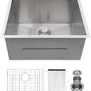 25 Inch Utility Laundry Sink Drop In 16 Gauge Stainless Steel Single Bowl Laundry Room Sink Laundry & Utility Room Kitchen Sinks 25"x22"x12"