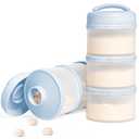 Termichy Stackable Formula Dispenser Portable Milk Powder Container, 2 Pack, Misty Blue