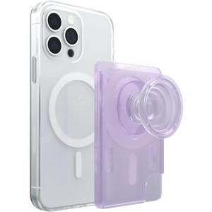 Multi Functional Magnetic Phone Wallet with Expanding Phone Grip Kickstand Compatible with Magsafe Including Adapter Ring Phone Card Holder (Violet)