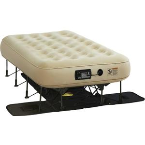 Simpli Comfy EZ Bed Twin Self-Inflating Air Mattress with Built-in Frame, Pump and Wheeled Case, Blow Up Inflatable Air Bed Perfect for Home, Guests, Travel, Vacation, Camping
