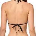 BOSS Women's Classic Triangle String Bikini Top (Black, M)