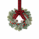 Mini Christmas Wreaths for Kitchen Cabinet, Small Christmas Candle Rings Wreaths Pillars Candle Rings Table Centerpieces, Hanging Garlands for Front Door Window Decor (No Red Ribbon)