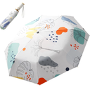 Automatic Folding Umbrella with Wind-Resistant 8 Ribs,37.8 inch Large Coverage, Floral Print Compact Umbrellas for Outdoor Travel