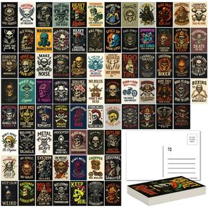 SHOXREM 80 Pcs Punk Rock Postcard, 70s 80s 90s Retro Rapper Posters, Dark Academia Wall Art, 4x6 Inch