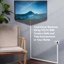 Cord Cover Wall Kit, TV Cord Hider for 1 Thick Cord, 157in Wire Covers for Cords, YCLYC Cable Hider for Wall Mount TV, Wall Cable Concealer, Cable Cover Cable Raceway 10 x L15.7, W0.78 H0.4 Grey