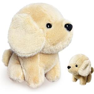 Cute Dog Stuffed Animals for Girls and Boys, Mini Kawaii Puppy Plushies Toy, Puppy Plush Toys Kids Keychain, Small Stuffed Animal for Kids and Toddlers Party Favors, Classroom Prizes (Light Brown)