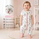 Chilsuessy Toddler Sleep Sack with Feet 6-18 Months, 0.5 TOG Cotton Baby Wearable Blanket with Legs, Sleep Bag Walker with 2-Way Zipper, Elf Rabbit