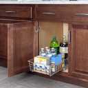 ClosetMaid 11 in. Pull Out Cabinet Organizer, Heavy Duty, Slide Out Pantry Shelves Drawers for Kitchen, Bathroom, Nickel
