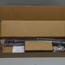 KAMANINA Black Curtain Rod 32 to 58 Inches (2.6-4.8ft), 1 Inch Single Curtain Rods for Windows, Decorative Drapery Rods with Marble End