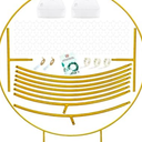 LANGXUN 7.2ft Gold Metal Round Balloon Arch kit, Backdrop Circle Stand Arch Frame for Wedding Birthday Party Decoration, Graduation Decorations and Baby Shower Photo Backgroun