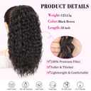 QGZ Ponytail Extension Drawstring Ponytail for Black Women 18 Inch Synthetic Long Afro Curly Fluffy Ponytail for Daily Use(Black Brown)