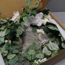 Ling's moment 8 Wedding Chair Decorations Aisle Pew Church Artificial Flowers Greenery Swag White Sage Green Bench Ceremony Reception Floral Faux Backdrop Rose Arrangements Party Outdoor Decorations