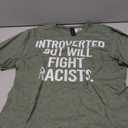 Introverted But Will Fight Racists Anti Racism Activist T-Shirt, Size S