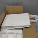 Toovip 100 Pack 8x4.75x10 Inch Medium White Kraft Paper Bags with Handles Bulk, Gift Wrap Bags for Favors Grocery Retail Party Birthday Shopping Business Goody Craft Merchandise Take Out Sacks