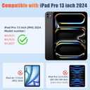 New Compatible with iPad Pro 13 inch Case M5 2025/M4 2024 with Built-in Pencil Holder, Kidopire for iPad Pro 13 Case with Hard Clear Back Shell, Support Pencil Pro & Pencil USB-C, Auto Wake/Sleep,Pink