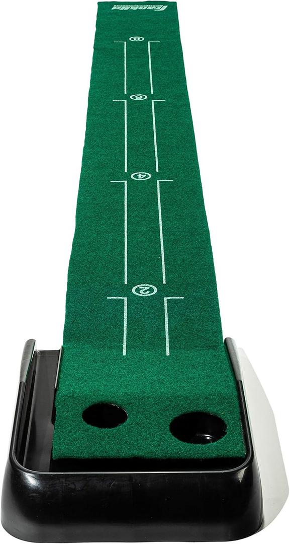Franklin Sports Indoor Golf Putting Green  Portable Authentic 9 Foot Mat with Auto Ball Return  Golf Training Aid & Putting Practice Game  Real Course Feel (92049X)