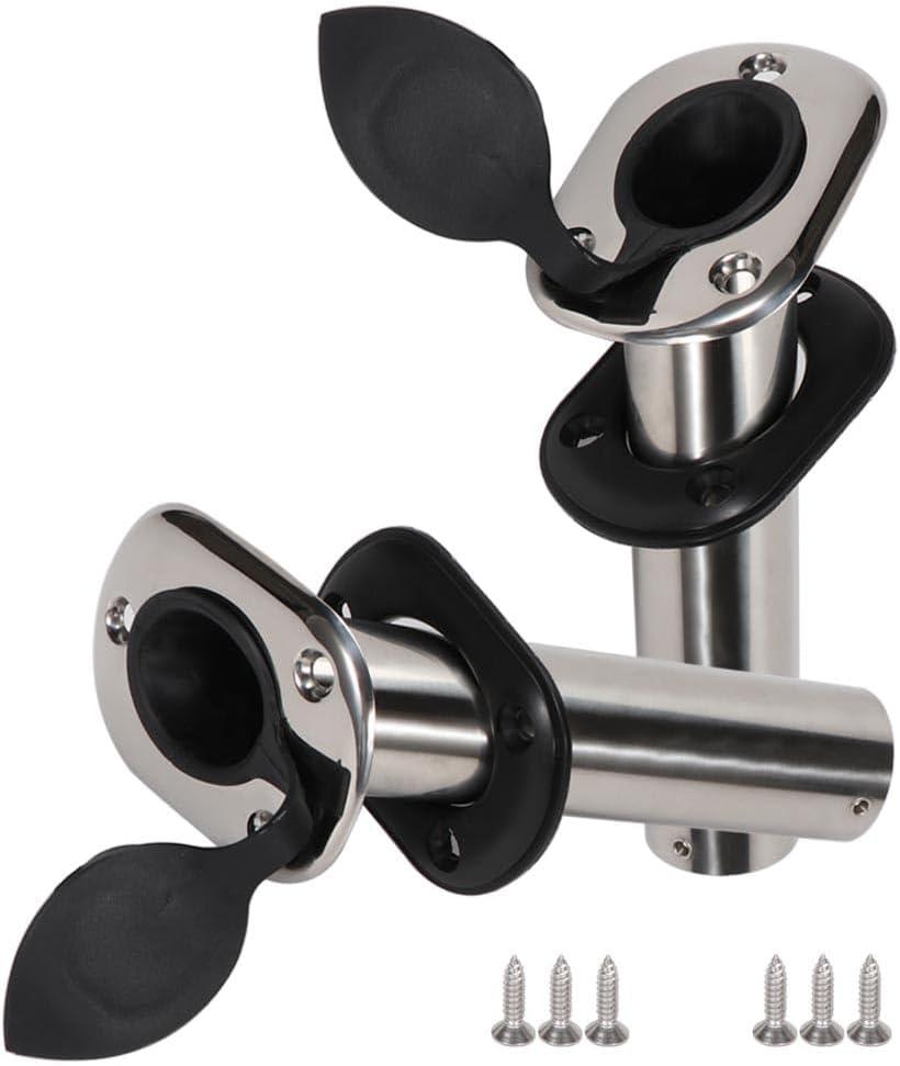 2PCS Flush Mount Fishing Rod Holder Stainless Steel, 30 Degree