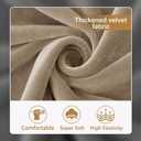 hyha Sofa Cushion Cover, Velvet Protector Slipcover for 50x27.5x9in Couch, Taupe, Super Soft, Anti-Slip, Stretch Fit, Machine Wash