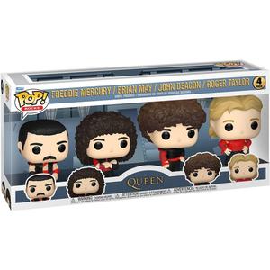 Funko Pop Rocks: Queen - Freddie Mercury, Brian May, John Deacon, Roger Taylor - (Radio Gaga), 4-Pack - Collectable Vinyl Figure - Gift Idea - Official Merchandise - Toys for Kids & Adults