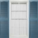 Mid America 00011460036 Standard Size Cathedral Top Center Mullion, Open Louver Vinyl Shutter, w/Installation Shutter-Lok's & Matching Screws (Per Pair), 036, 14 1/2"W x 60"H, Classic Blue