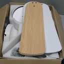 Mpayel Ceiling Fans with Lights, 46'' Indoor Low Profile Ceiling Fan with Light and Remote, Modern Flush Mount Ceiling Fan for Bedroom, LED Dimmable DC Reversible Motor, White