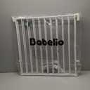 Babelio 31.5-55" No Bottom Bar Baby Gate Extra Wide, 2-in-1 Auto Close Dog Gate for The House, Stairs and Doorways, with Large Walk Thru Door, White