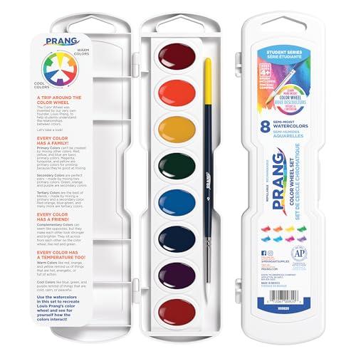 Prang Color Wheel Watercolor Paint Set, 8 Colors, 1 Count X00820