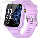 Kids Smart Watch Girls Gifts for Age 5-12, 24 Puzzle Games HD Touch Screen Watches with Video Camera Music Player Pedometer Flashlight 12/24 hr Birthday Gift 6 7 8 Year Old Girl