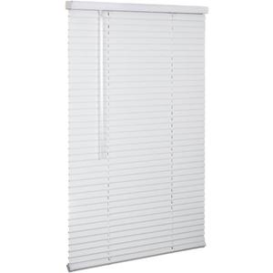 LOTUS & WINDOWARE Cordless 1" Aluminum Mini Blind 46" Wide x 60" Long, White, Room Darkening Metal Indoor Window Blinds for Home and Office