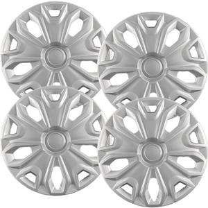 Premium Quality 16 inch Silver Hubcaps fits 2015 2016 2017 2018 2019 2020 2021 2022 2023 Ford Transit Van, Heavy Duty Solid Clip Construction (Set of 4) (7068AMS-4)