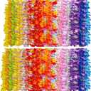 100PCS Soft Necklaces Hawaiian Leis Luau Partyecorations Tropical Party Favors Lei Hawaiian Flower Perfect for Your Hawaii Luaus Party.