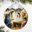 Christian Gifts: Nativity Scene Christmas Ornaments (Religious Christmas Decorations) | Christian Holiday Decor, Holy Family Ornament, Religious Gifts, Baptism Gift & Unique Faith Festival Gift
