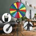 iElyiEsy 30" Prize Wheel with Folding Tripod Floor Stand Height Adjustable 18 Slots Spin Wheel for Prizes with Dry Erase Markers & Eraser for Carnival Trade Show (30 Inch)