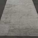 Linon Motif Printed Faux Rabbit Simone Polyester 5'x7' Area Rug in Ivory