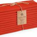 Set of 12 Hemstitch Dinner Napkins 100% Cotton - Soft Durable Reusable Table Napkins - Perfect for Dining Weddings Parties Holidays Christmas and Everyday Use - Cloth Napkins Orange