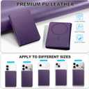 TUCCH for Magsafe Wallet with 6 Card Holders, RFID Blocking [Clear ID Window] PU Leather Men Women Folio Magnetic Phone Wallet for iPhone 17/16/15/14/13/12/Plus/Air/Pro/Pro Max Series, Dark Purple