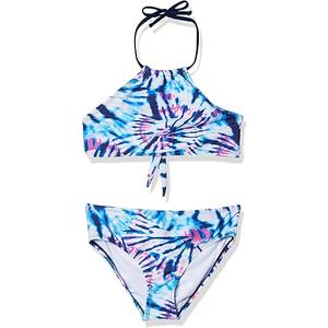 Kanu Surf Girls' Mahina UPF 50+ Beach Sport Halter Bikini 2-Piece Swimsuit, 4T